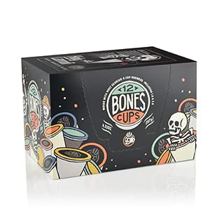 Bones Coffee Company Flavored Coffee Bones Cups Holy Cannoli Flavored Pods | 12Ct Single-Serve Coffee Pods Compatible With Keurig 1.0 & 2.0 Keurig Coffee Maker
