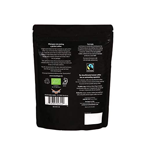 Mount Hagen 7.05oz Organic Freeze Dried Instant Decaf Coffee | Made From Organic Medium Roast Arabica Beans | Fair-Trade, Eco-fr