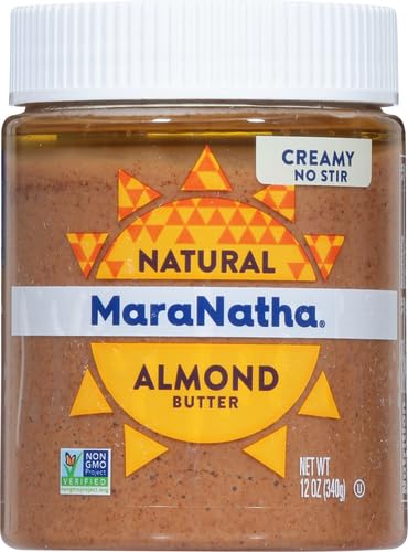 MaraNatha No Stir Creamy Almond Butter, 12 oz Jar (Pack of 4)