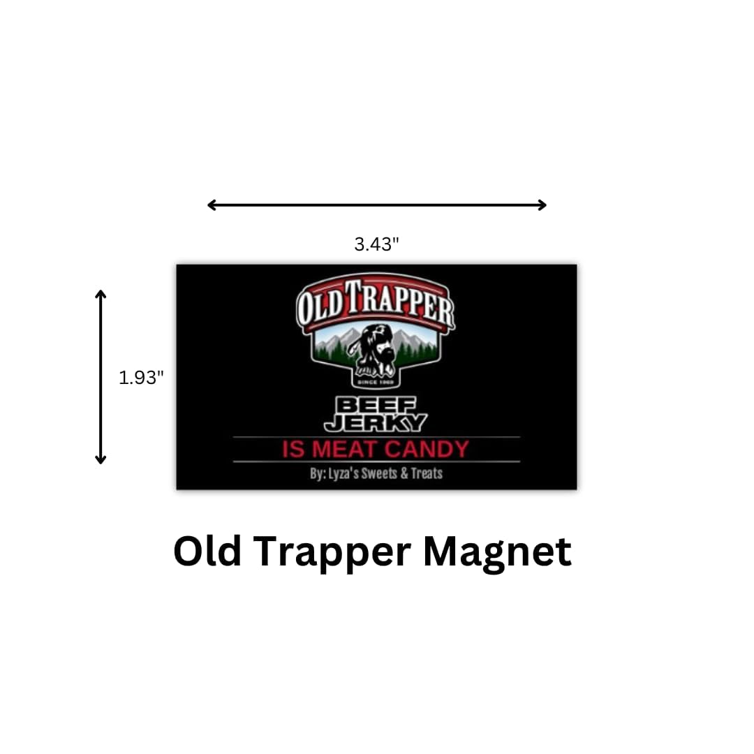 LYZAS SWEETS &   Old Trapper Beef Jerky Gift Set, 100% Top Round Steaks, 2 Packs of 4 oz. Resealable Bags