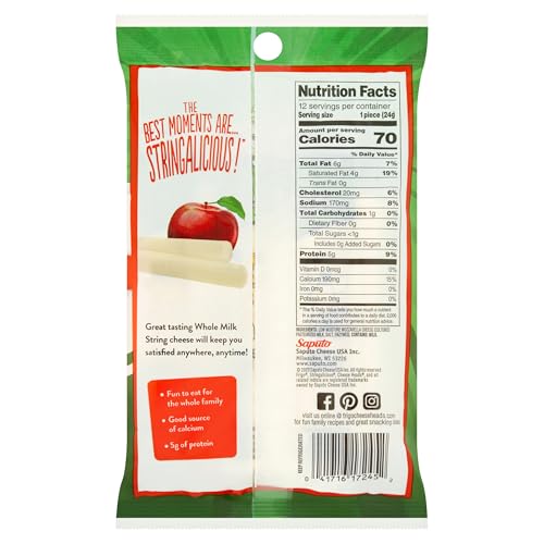 Frigo Cheese Heads Whole Milk String Cheese 10 oz, 12 Count Bag