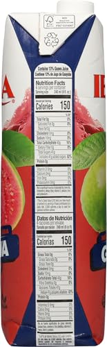Iberia Guava Nectar Juice, 33.8 Fl Oz, Pack of 3, Guava Flavor