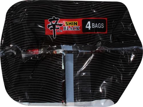 Nongshim Shin Ramyun BLACK - 4.58 Oz 4 Packs (Made in USA)