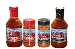 Gates BBQ Sauce and Dry Rub Variety Bundle - 4 Pack, 18.288 cm Size