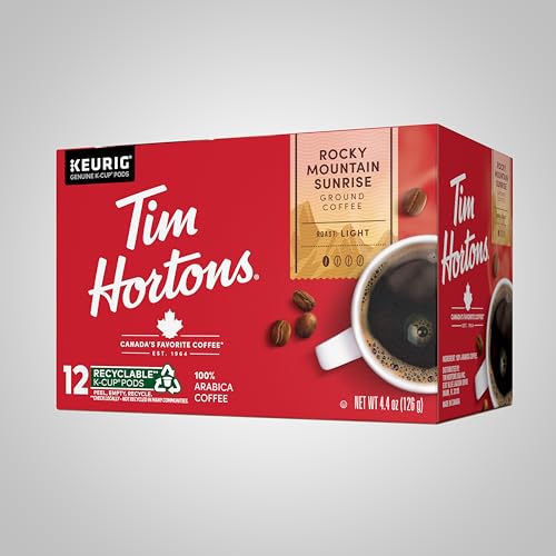 Tim Hortons 12ct K-Cups Light Roast Rocky Mountain Sunrise 100% Arabica Coffee