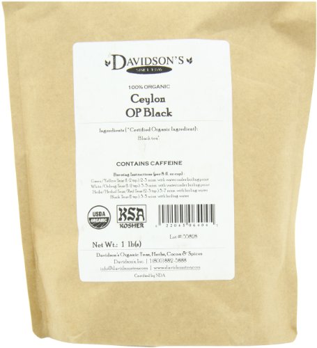 Davidsons Organics, Ceylon OP Black, Loose Leaf Tea, 16-Ounce Bag