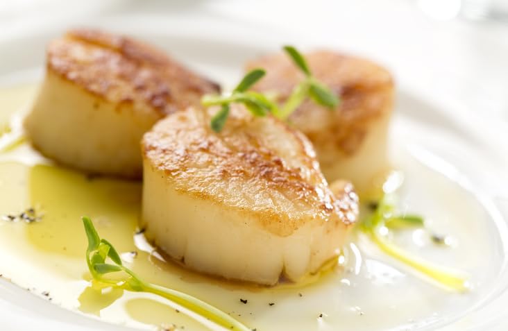 New York Steak & Seafood Jumbo Scallops - Frozen Sea Scallops - Wild Caught Fresh Dry Scallops Without Water Added (5 Lbs. Scall