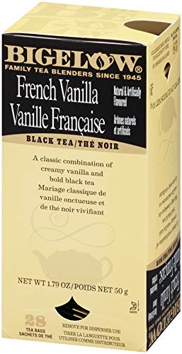 Bigelow Tea French Vanilla Black Tea - 28 Count (Pack of 6) - Antioxidant-Rich, Gluten-Free, Full-Caffeine, Foil-Wrapped Bags