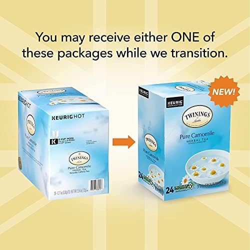 Twinings Camomile Herbal Tea K-Cup Pods, 24 Count, Caffeine-Free, For Keurig, Multi Color, Model TWI-003