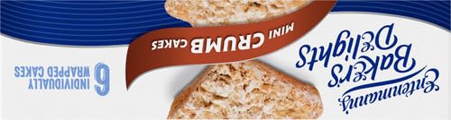 Entenmanns Minis Crumb Cake, Box of Snack Cakes, 12.25 oz, 6 Count