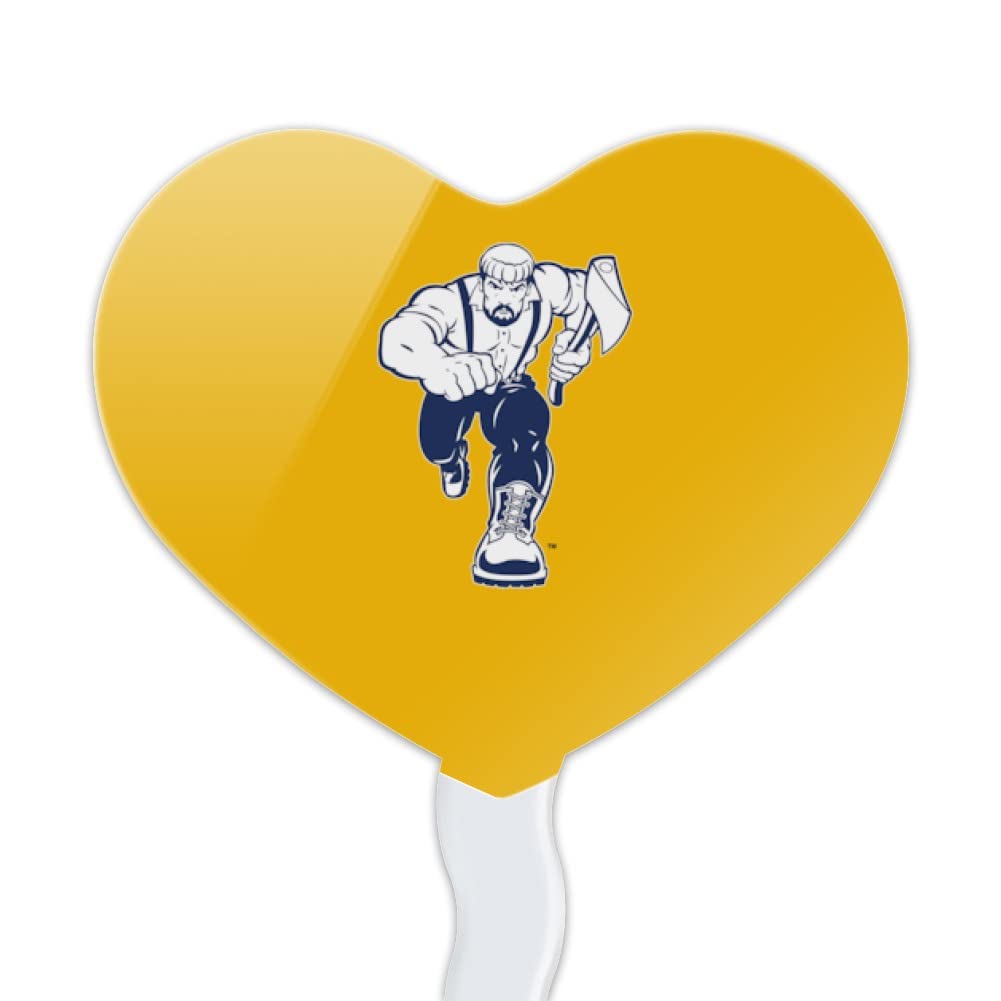 GRAPHICS & MORE Cupcake Picks Set of 6, Acrylic, Northern Arizona University Heart Love Design