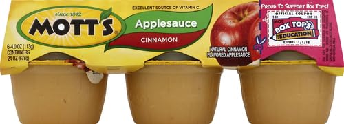 Motts Cinnamon Applesauce, 4 oz cups, 6 count