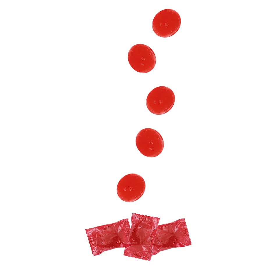 The Dreidel Company Cinnamon Discs Button, Hard Candy, Kosher, Individually Wrapped (35 Count,Half-Pound)