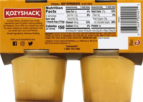Kozy Shack Crme Caramel Flan 4-pack, 16 oz