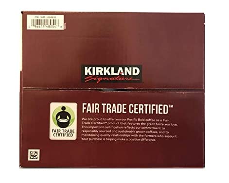 Kirkland Pacific Bold, Organic Dark Roast Coffee K Cups - 240 Count