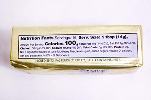 Kerrygold Salted Butter, 8 Oz Foil Pack (Pack Of 10)