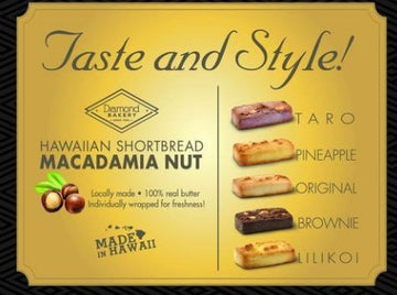 Hawaiian Shortbread Macadamia Nut Cookies, Brownie 4 Ounce (113G)