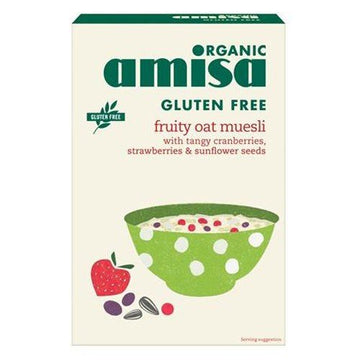(4 PACK) - Amisa - Org G/F Fruity Oat Muesli | 325g | 4 PACK BUNDLE