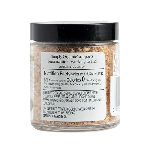 Simply Organic Hatch Chile Finishing Salts, 2.61 Ounce (Pack of 2)