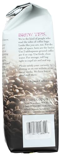 JIMS ORGANIC COFFEE Organic Ground Hazelnut Decaf Coffee, 12 OZ