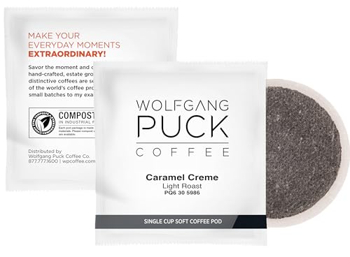 Wolfgang Puck Coffee Soft Pods, Caramel Cream, 18 Count (Pack Of 1)
