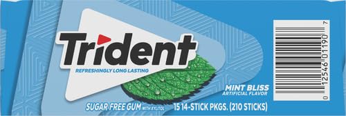 Trident Mint Bliss Bubble Gum, 1 Pound
