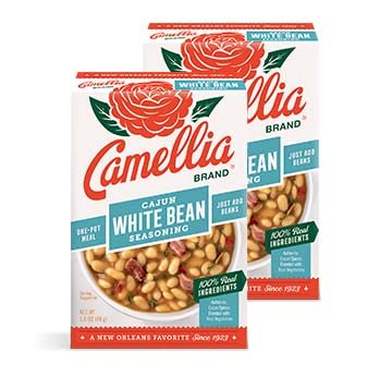 Camellia Brand Cajun White Bean Seasoning Mix, Authentic Louisiana Flavor (Twin Pack)