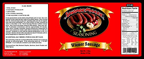 The Sausage Maker - Wiener/Hot Dog Seasoning, 2 Lbs.