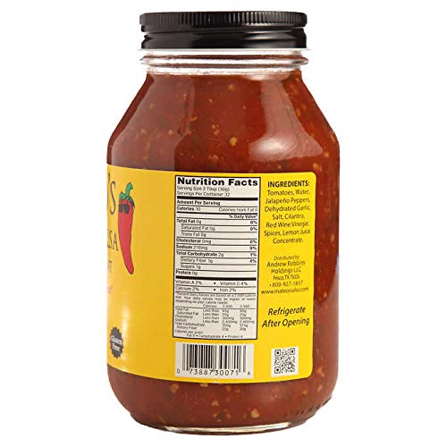 Mateo'S Gourmet Salsa Medium Spice 2 Jars 32Oz/907G