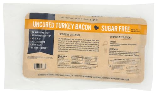 DIESTEL TURKEY RANCH Sugar Free Turkey Bacon, 8 OZ