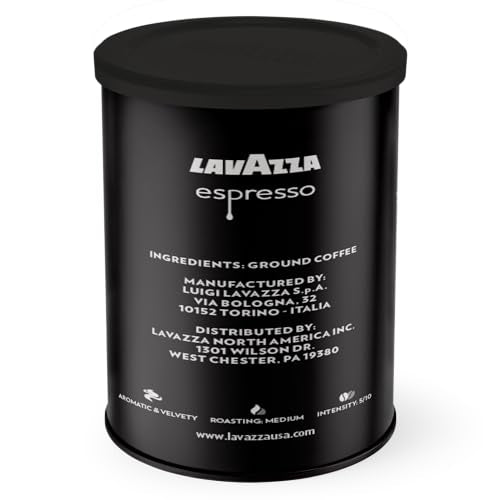 Lavazza Caffe Espresso Ground Coffee Blend, Medium Roast, 8 oz (Pack of 2)