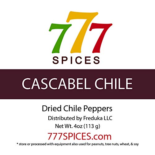 4Oz Cascabel Dried Whole Chile Seco Peppers, Chili Pods For Authentic Mexican Food, Heat-Sealed Resealable Bag By 777Spices