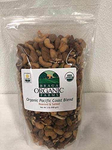Braga Organic Farms Roasted/Salted Nut Mix, 2 Lb Bag