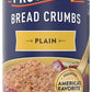 Progresso, Bread Crumbs, Plain, Cooking Ingredient, Canister, 15 oz