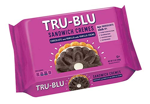 Tru Blu Duplex Cookies With Chocolate & Vanilla Cream | No Artificial Ingredients | No High Fructose Corn Syrup | Made In The Usa | 12 Ounce (Pack Of 3), Packaging May Vary