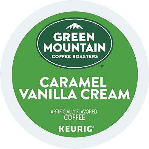 Green Mountain Coffee Roasters Caramel Vanilla Cream Keurig Single-Serve K-Cup pods, Light Roast Coffee, 72 Count (6 Packs of 12
