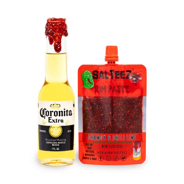 Salteez Rim Paste - Chamoy & Chili Lime Rim Paste for your Beers, Seltzers, Drinks, Snacks, and more! (5 Pack)