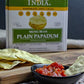 Pride Of India - Mung Bean Plain Papadum Lentil Crisp, Pack of 6-10 count (3.53oz - 100gm) - Protein Fiber & Iron Rich, Gluten-F