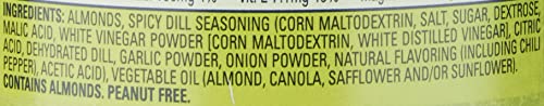 Blue Diamond Almonds Spicy Dill Pickle Flavored Snack Nuts, 6 Oz Resealable Can (Pack of 2)