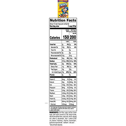 Capn Crunch Cereal, Crunch Berries, 16.8oz Box