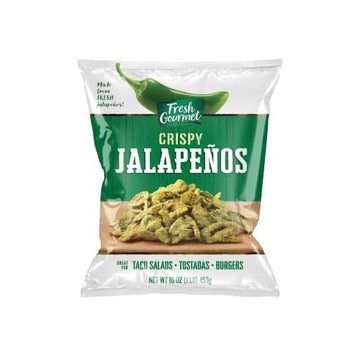Fresh Gourmet Crispy Lightly Salted Jalapenos Low Carb |Crunchy Snack And Salad Topper 16 Ounce (Pack Of 2)
