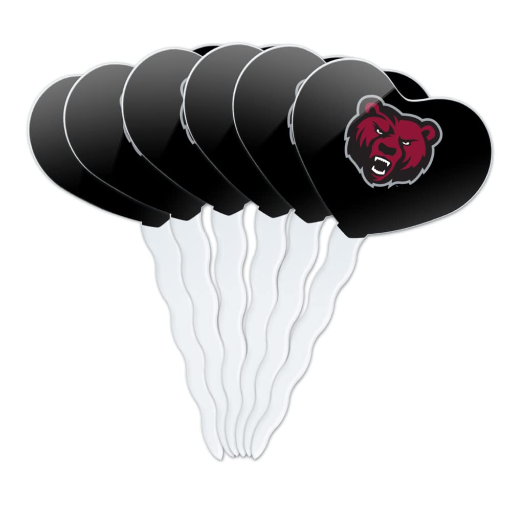 GRAPHICS & MORE Cupcake Picks Set of 6, Acrylic, Heart Love Design, One Size, State University of New York at Potsdam