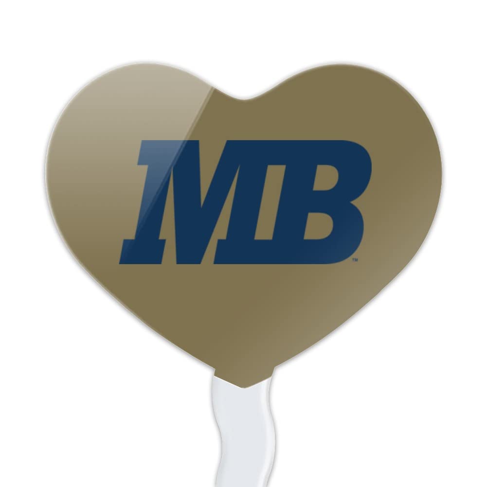 GRAPHICS & MORE Cupcake Picks Set of 6 - Acrylic Heart Decoration - California State University Monterey Bay - One Size