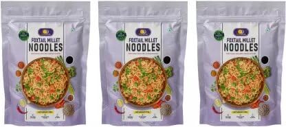 Orgabliss Foxtail Millet Noodles | Delighfult Taste | Ready to Eat | Easy & Quick to Cook Instant Noodles Vegetarian (2 x 175 g)