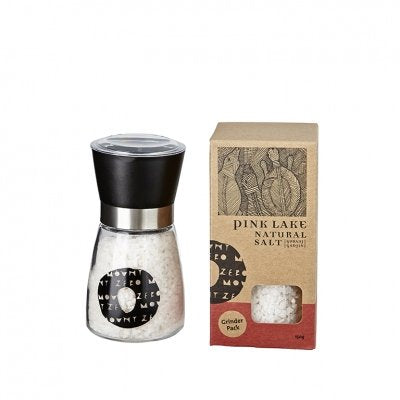 Mount Zero Pink Lake Salt Grinder, Hand-Harvested Gourmet Salt, 5.29oz
