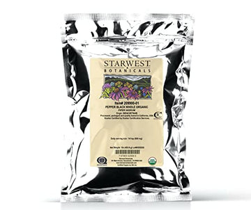 Starwest Botanicals Organic Malabar Black Pepper Whole Peppercorns, 1 Pound Bulk Spice