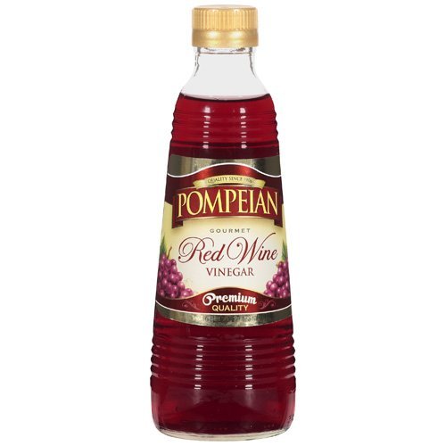 Pompeian Red Wine Vinegar 16 Fl Oz Bottle (Pack of 3) - Select Flavor Below