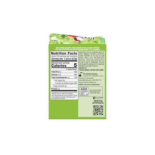 ICE BREAKERS Ice Cubes Cherry Limeade Sugar Free Chewing Gum Bottles, 3.24 oz (6 Count, 40 Pieces)