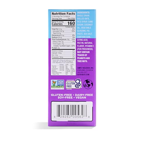 Bobos Oat Bars Original Fig Bar 5 Count  1.5 OZ