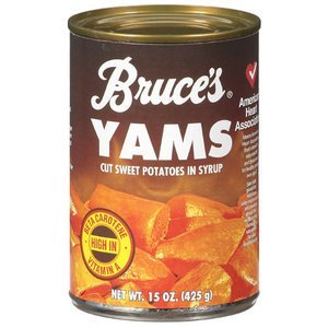Bruces Yams, Sweet Potatoes in Syrup, 15 oz can (6 pack)